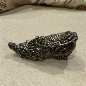 Vintage Pewter Giana Rose 1994 Shoe Trinket Box